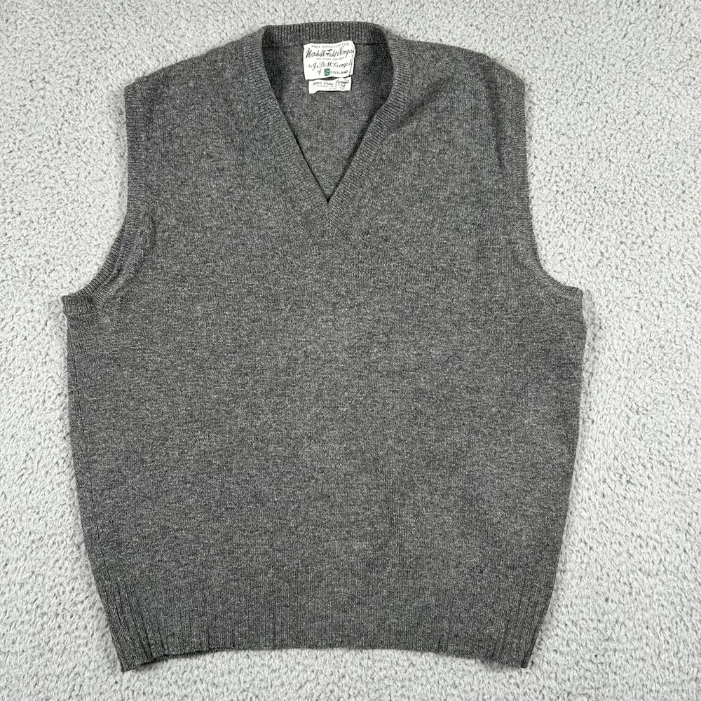 Vintage Marshall Field Sweater Vest Mens Large‎ Wool Scotland